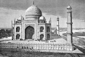 A Taj Mahal, Agra, India, 1895 alkotó: Unbekannt