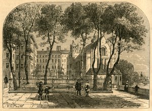 A templomi szökőkút egy régi nyomatból, 1897. alkotó: Unbekannt
