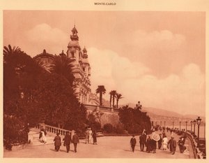 A teraszok és a kaszinó, Monte Carlo, 1930. alkotó: Unbekannt