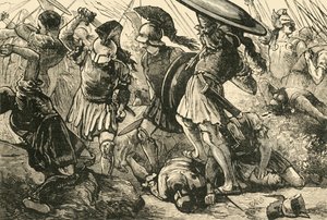 Thebaiak és macedónok Chaeroneában, 1890. alkotó: Unbekannt