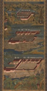 A három szentély Kumanóban: Kumano Mandala, c. 1300. alkotó: Unbekannt