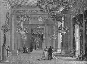 The Throne Room, Buckingham-palota, Westminster, London, 1875 1878 alkotó: Unbekannt