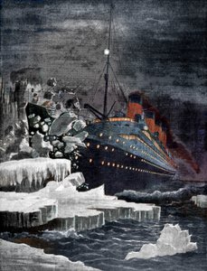 A Titanic jéghegynek ütközik, 1912 alkotó: Unbekannt