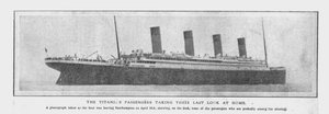A Titanics utasai utolsó pillantást vetve otthonra, 1912. április 20. alkotó: Unbekannt