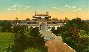Nagy Akbar sírja, alias Sikandra, Agra, 1910. alkotó: Unbekannt