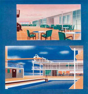 Az RMS Orion turisztikai társalgója és úszófürdője, 1935 alkotó: Unbekannt