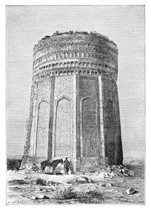 A Meimandan-torony, Perzsia Irán, 1895 alkotó: Unbekannt