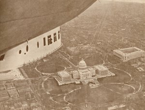A Los Angeles-i amerikai léghajó Washington feletti repülésben, 1927 alkotó: Unbekannt