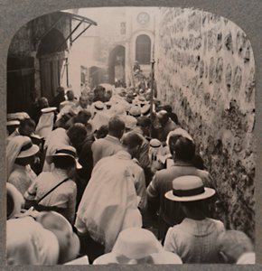 A Via Dolorosa az Antonio-toronytól a Szent Sír-templomig, 1900 alkotó: Unbekannt
