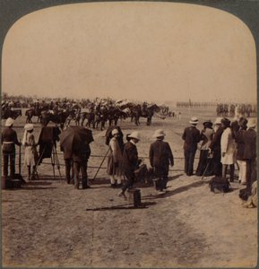 Lord Curzon alkirály és Lord Kitchener a Great Durbar Review-n, Delhi, India, 1903 alkotó: Unbekannt