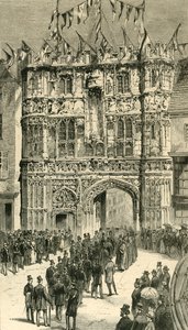 A látogatók bemutatása a dékánnak: Gyarmati és indiai látogatók Canterburyben, 1886. alkotó: Unbekannt
