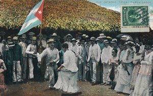 A Zapateo tipikus kubai tánc, 1910. alkotó: Unbekannt