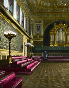 A bálterem, a Buckingham-palota, London, 19. század vége vagy 20. század eleje alkotó: Unbekannt