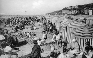 A tengerpart, Trouville, Franciaország, 1920-as évek alkotó: Unbekannt