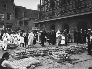 A sajtpiac pénteken, Alkmaar, Hollandia, 1934 alkotó: Unbekannt