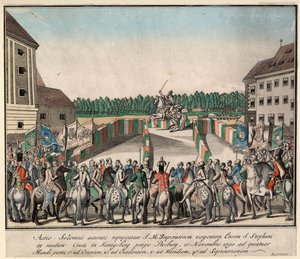 Lipót császár magyar királlyá koronázása Pressburgban 1790. november 15-én. alkotó: Unbekannt