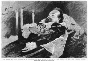 II. Ludwig bajor király halála 1845-1886, 1886 alkotó: Unbekannt