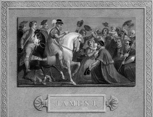 I. Jakab belépése Londonba, 1603, 19. század alkotó: Unbekannt