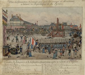 Robespierre és támogatói kivégzése 1794. július 28-án alkotó: Unbekannt