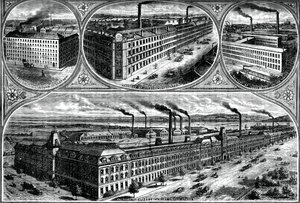 A Singer Manufacturing Company gyárai, 1880 alkotó: Unbekannt