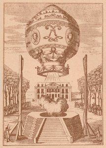 Az első léggömb emelkedés, c1785 1919 alkotó: Unbekannt