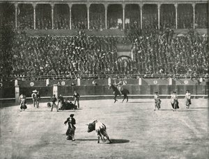A bikaviadal-aréna belseje, Madrid, Spanyolország, 1895. alkotó: Unbekannt