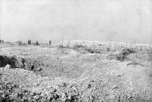 Mort-Homme tája, Verdun, Franciaország, Első világháború, 1917 alkotó: Unbekannt