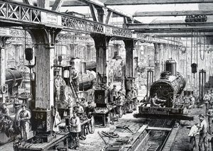 A Societe Alsacienne de Constructions Mecaniques gyártópadlója. alkotó: Unbekannt