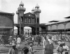 A piac, Port-au-Prince, Haiti, 1926 alkotó: Unbekannt