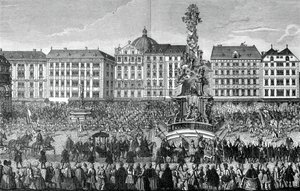 Mária Terézia, mint Ausztria főhercegnőjének tett hűségi eskü 1740. november 22-én, 1903. alkotó: Unbekannt