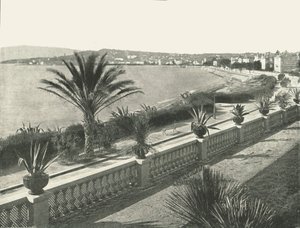 A La Croisette körképe, Cannes, Franciaország, 1895. alkotó: Unbekannt