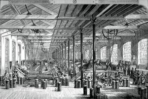 A Shadwell kötélművek fonószobája, 1880 alkotó: Unbekannt