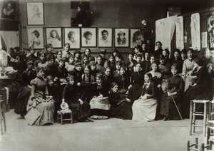 Az Académie Julian női, 1880-1890. alkotó: Unbekannt