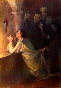 „A fiatalember buzgón küzdött az imában”, 1917. alkotó: Unbekannt