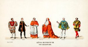 Színházi jelmeztervek Shakespeare VIII. Henrik drámájához, 19. század alkotó: Unbekannt