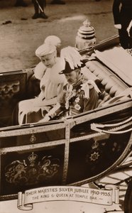 Felségük ezüstjubileum 1910-1935. A király és királynő a Temple Barban, 1935. alkotó: Unbekannt