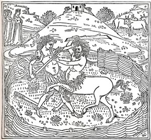 Thészeusz és a Kentaur, Plutarkhosz: Párhuzamok élete, 1491, 1917 alkotó: Unbekannt