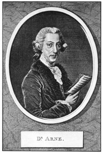Thomas Augustine Arne 1710-1778 angol zeneszerző alkotó: Unbekannt