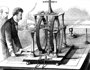 Thomas Edisons a JW Trowbridges elektromos próbapad továbbfejlesztett formája, 1879 alkotó: Unbekannt