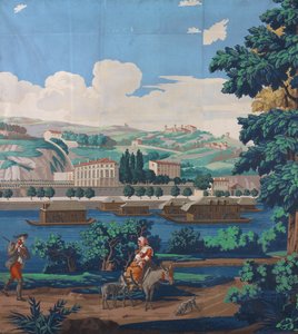 Három egyesített panel: The Views of Lyon, Franciaország, Első kiadás, 1821. alkotó: Unbekannt