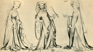 Három fiatal nő, c1400, 1943. alkotó: Unbekannt