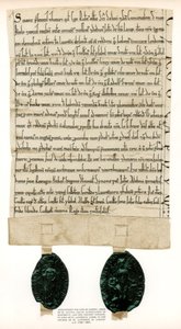 A Guildhall épületét körülvevő ingatlanok tulajdoni lapja, City of London, c1182-1201, 1886 alkotó: Unbekannt