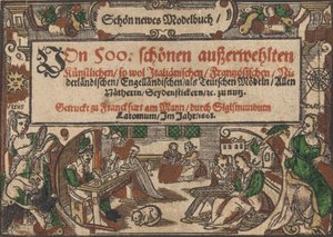 Címlap a Schön newes Modellbuch 1r oldaláról, 1608. alkotó: Unbekannt