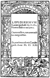 Lucian címlapja, 1521, 1893 alkotó: Unbekannt