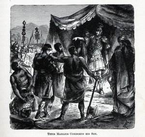 Titus Manlius elítéli fiát, 1882 alkotó: Unbekannt