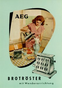 Kenyérpirító. AEG reklám alkotó: Unbekannt