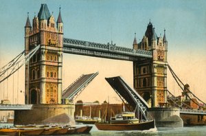 Tower Bridge, London, 1910. alkotó: Unbekannt