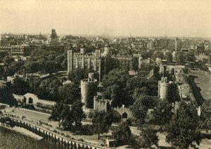 Londoni Tower. Általános kilátás délről, 1920. alkotó: Unbekannt