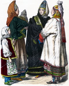 Hagyományos orosz viselet, c1850 alkotó: Unbekannt