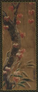Fa, őszi szőlő és hó, Edo-korszak, 1615-1868. alkotó: Unbekannt